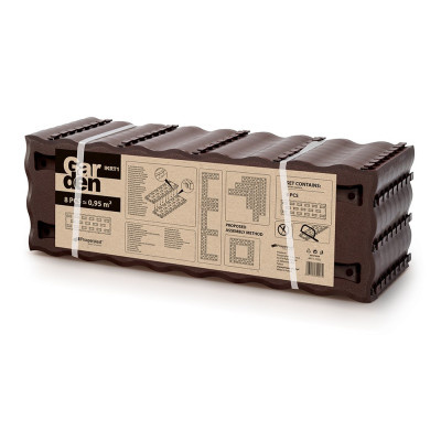 Prosperplast Záhonový chodník PAD 60x20cm, 0,95m2, hnědá